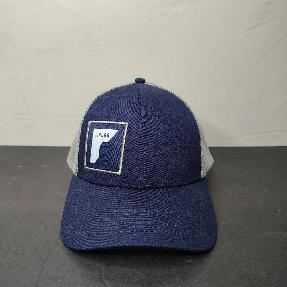 Big Truck Hat Cap Snap Back Mesh Embroidered Rincon Logo‎ Blue Gray Panel Mens